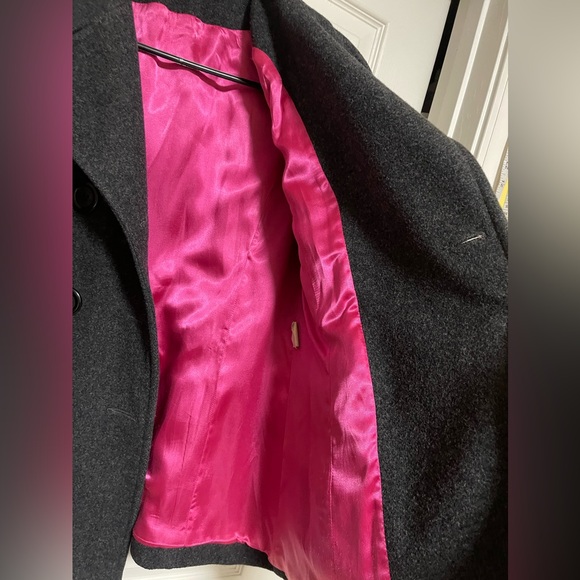 Izzi Collections Women's Wool Dark Gray Classic Peacoat Size M - Picture 9 of 13